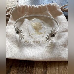 Free People Silver Bracelet with Black Accents